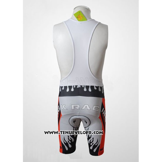 2010 Maillot Ciclismo Rock Racing Rouge et Bleu Clair Manches Courtes et Cuissard
